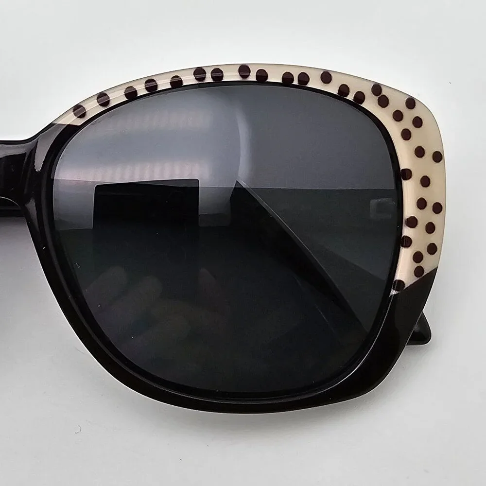 kate spade Black Sunglasses with Cream Polka-Dot Trim